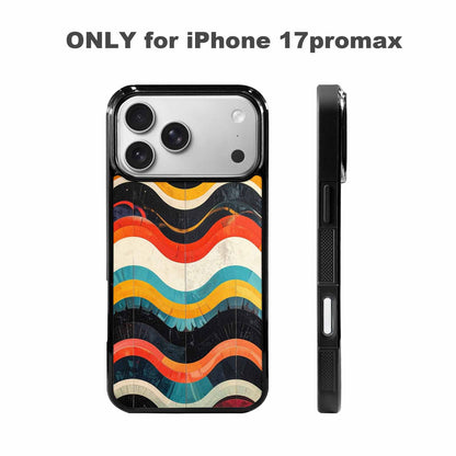 iPhone 17 Pro Max Case — Retro Wave Scallop Stripe Small Retro, Custom Print Case Cover