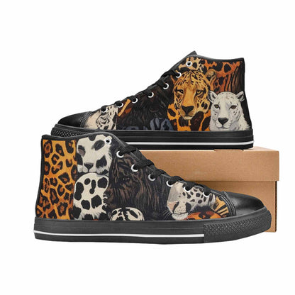 WOMEN'S Animal Print High Top Canvas Dark Academia Shoes