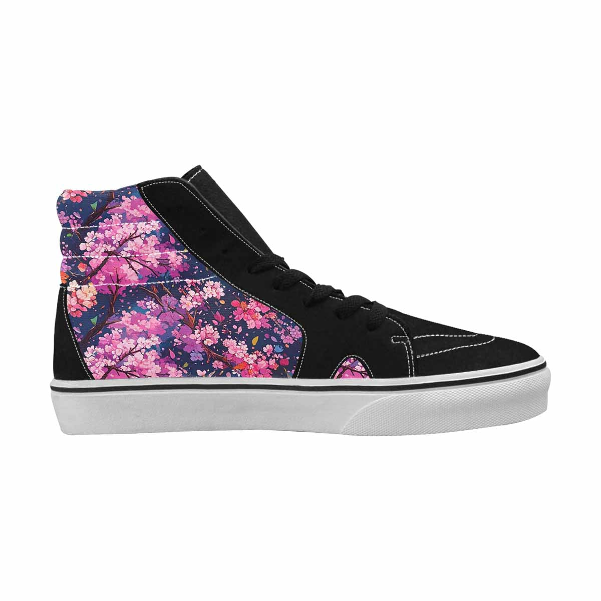 MEN'S Cherry Blossom Branch Cherry High Top Canvas Cottagecore Custom Sneakers