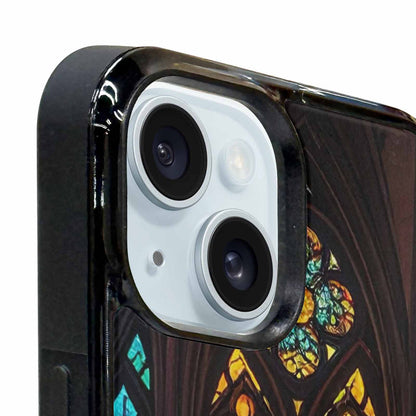 iPhone 15 Plus Case — Stained Glass Cathedral, Custom Phone Case