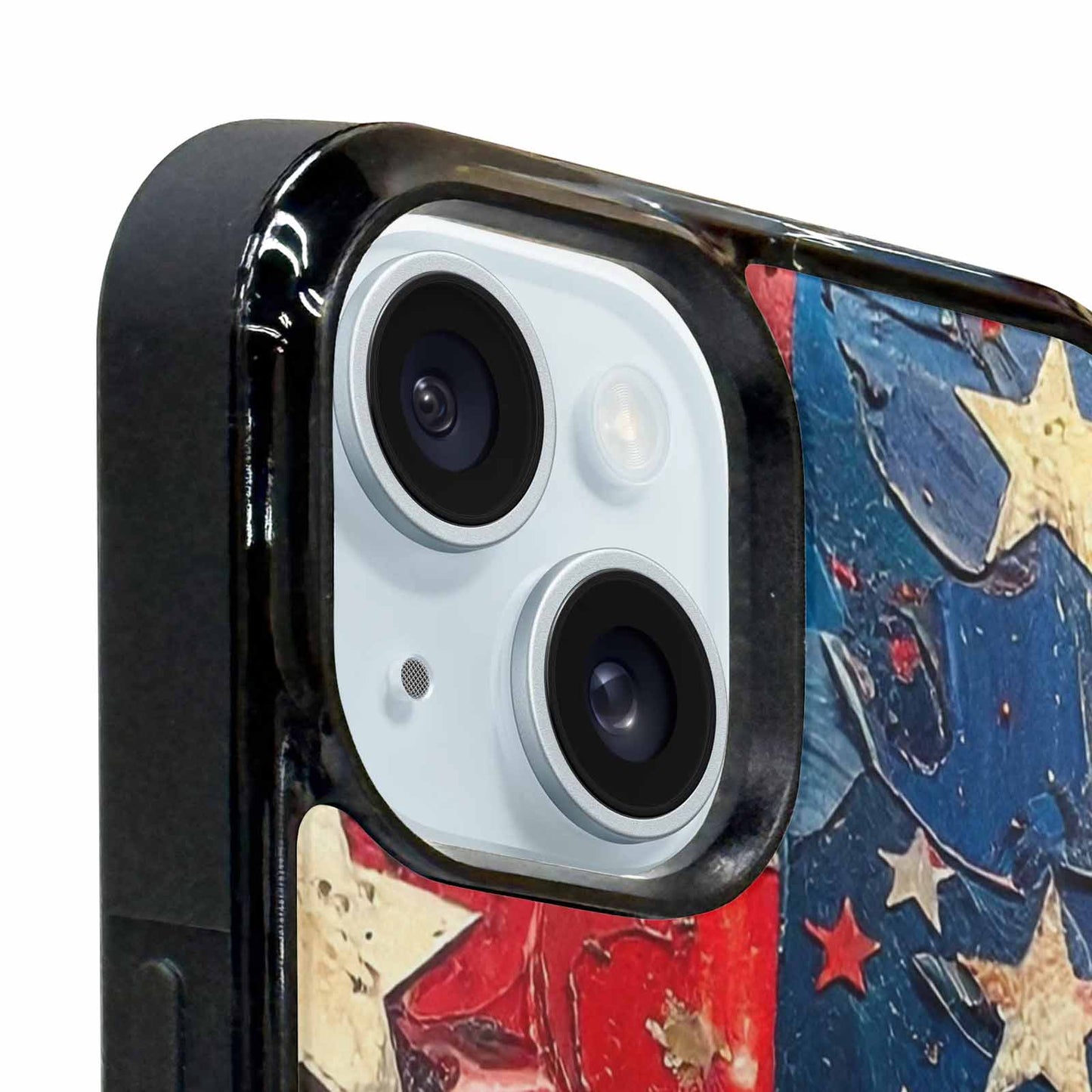 iPhone 15 Plus Case — Patriotic Stars And Stripes American Stars, Custom Phone Case