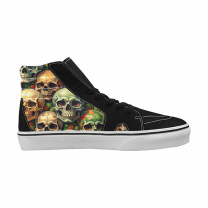 MEN'S Skulls  Camo Skulls High Top Canvas Wallpaper Art Custom Sneakers