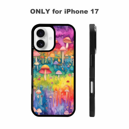 iPhone 17 Case — Mushrooms Tie Dyemushrooms Pat Tie Dye, Customized Protective Case