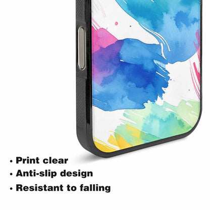 iPhone 16 Pro Case — Trans Strong Watercolor Seamless Pattern Vibrant, Custom Made Phone Cover