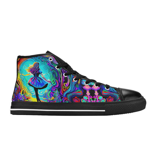 WOMEN'S Fantasy Art2 High Top Canvas Surreal Shoes