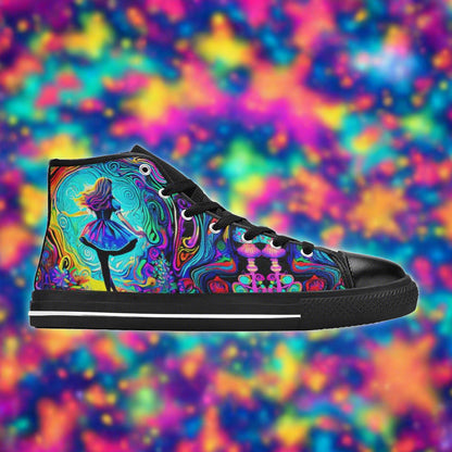 Egyptian Crimson Black Custom WOMEN Bold Art - Freaky Shoes | Custom Art Sneakers