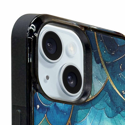 iPhone 15 Plus Case — Mermaid Scale Art Pattern, Custom Phone Case