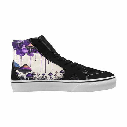 MEN'S Rainbow Drip Mushrooms High Top Canvas Dark Academia Sneakers