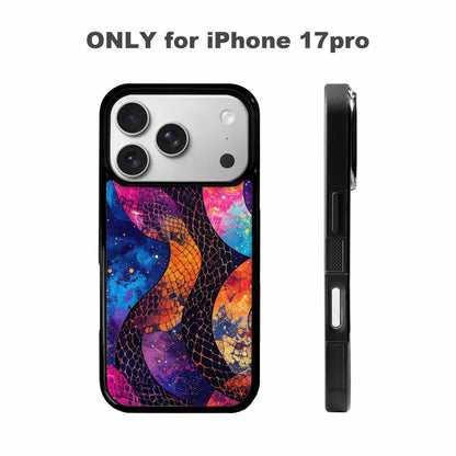 iPhone 17 Pro Case — Galaxy Snake Print Galaxy Space, Custom Phone Case
