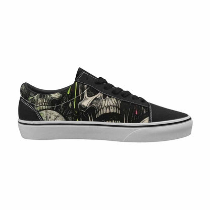 WOMEN'S Rainbow From Skull S Lace-Up Canvas Grunge Shoes