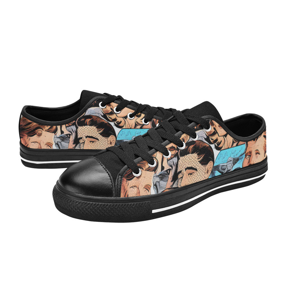 MEN'S Cc Retro Faces 3 Canvas Wallpaper Art Sneakers