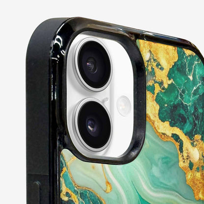 iPhone 16 Plus Case — Marble Gold, Custom Phone Case