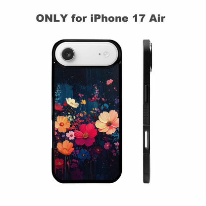 iPhone 17 Air Case — Shadowy Glitch Floral Pattern Hundreds Floral, Custom Print Case Cover