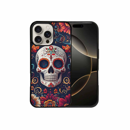 iPhone 16 Pro Max Case — Day Dead Sugar Skull Art 100s, Custom Printed Phone Case
