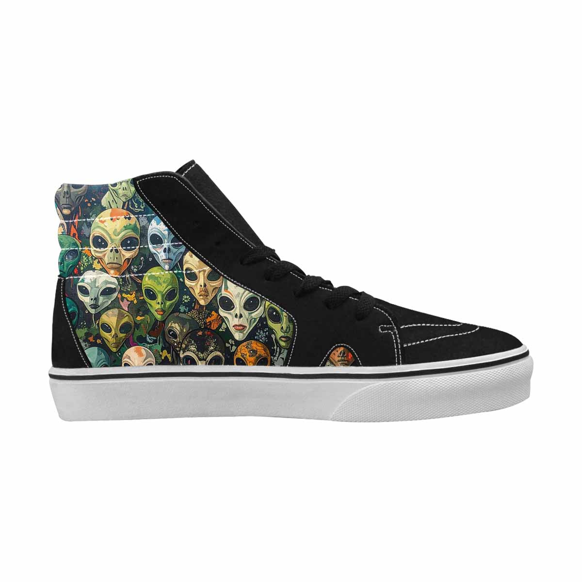 MEN'S Aliens × Camo Aliens High Top Canvas Cottagecore Sneakers