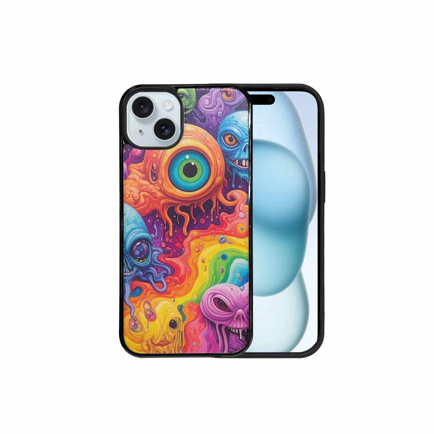 iPhone 15 Plus Case — Aliens Tie Dyemelting Aliens P, Custom Phone Case