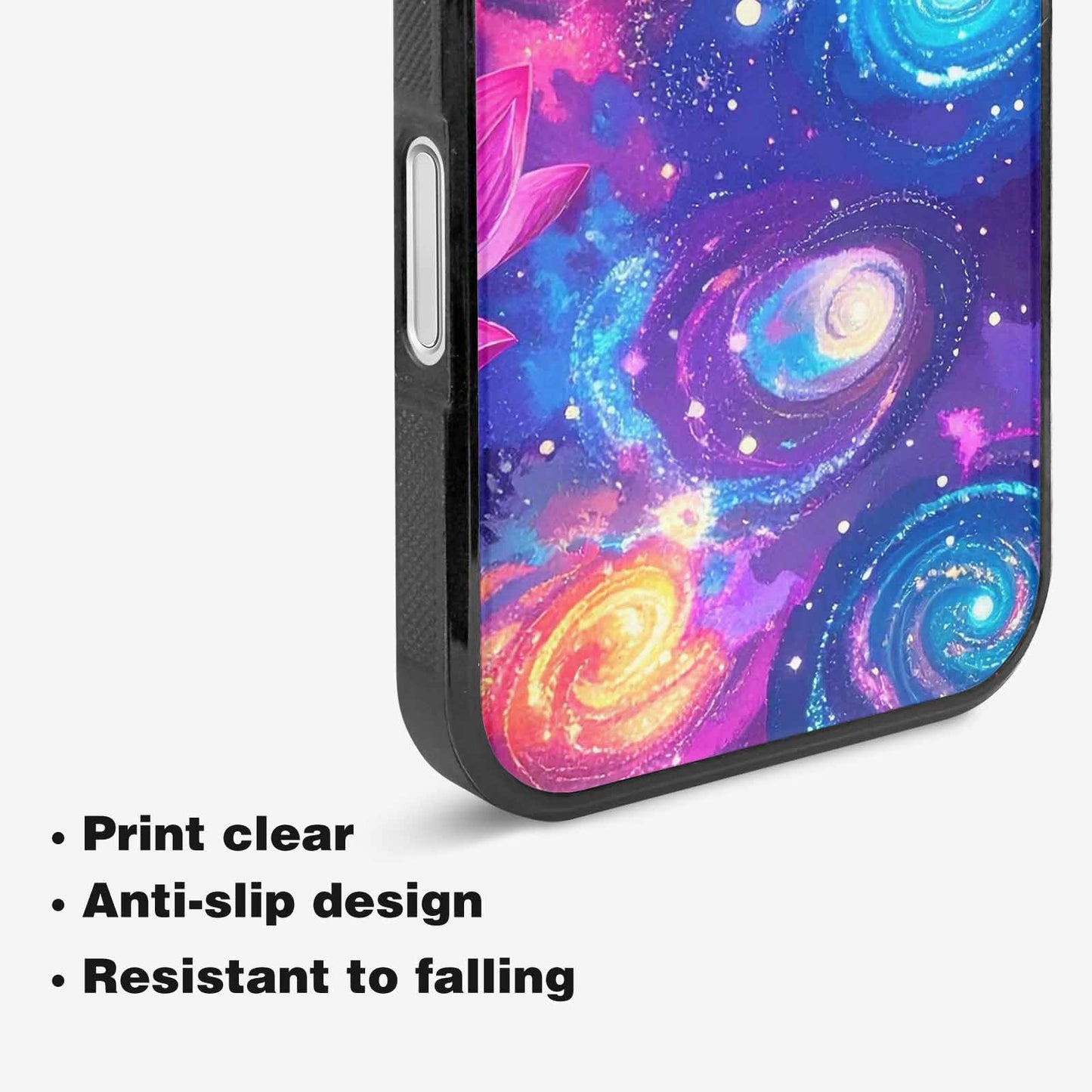 iPhone 16 Plus Case — Lotus Galaxy Art Seamless Pattern Vibrant, Unique Phone Case Design