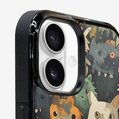 iPhone 16 Case — Monsters Camomonsters Pattern D6o, Custom Printed Phone Case