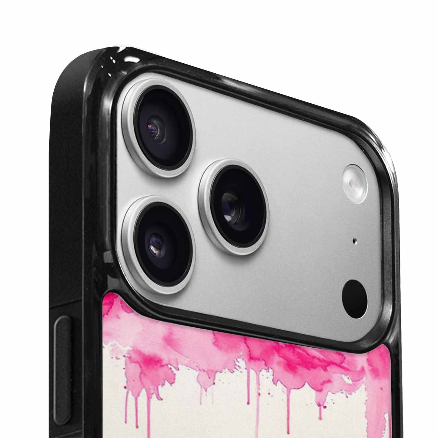 iPhone 17 Pro Case — Sunflower Burst Black Pink Ink Floral, Custom Made Phone Cover
