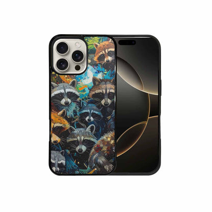 iPhone 16 Pro Max Case — Raccoon Bandit Raccoon Bandit Pattern Hundreds, Custom Phone Case