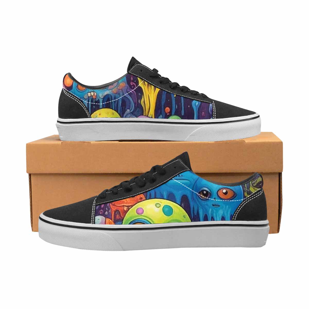 WOMEN'S Aliens  Tie Dye Lace-Up Canvas Aesthetic Custom Shoes