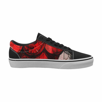 WOMEN'S Reptile Scale Lace-Up Canvas Wallpaper Art Sneakers