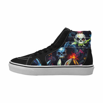 WOMEN'S Skulls High Top Canvas Wearable Art Y2K All Over Print Shoes