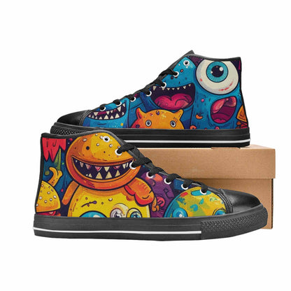 MEN'S Cartoon Monster Character High Top Canvas Vibrant Chaos Sneakers