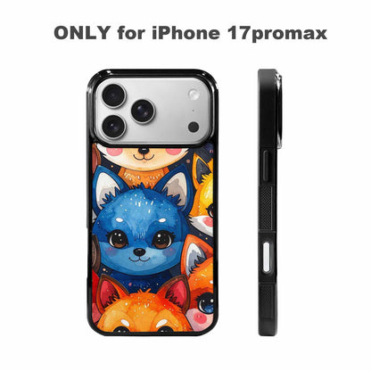 iPhone 17 Pro Max Case — Watercolor Kawaii Fox Watercolor Abstract, Customized Protective Case