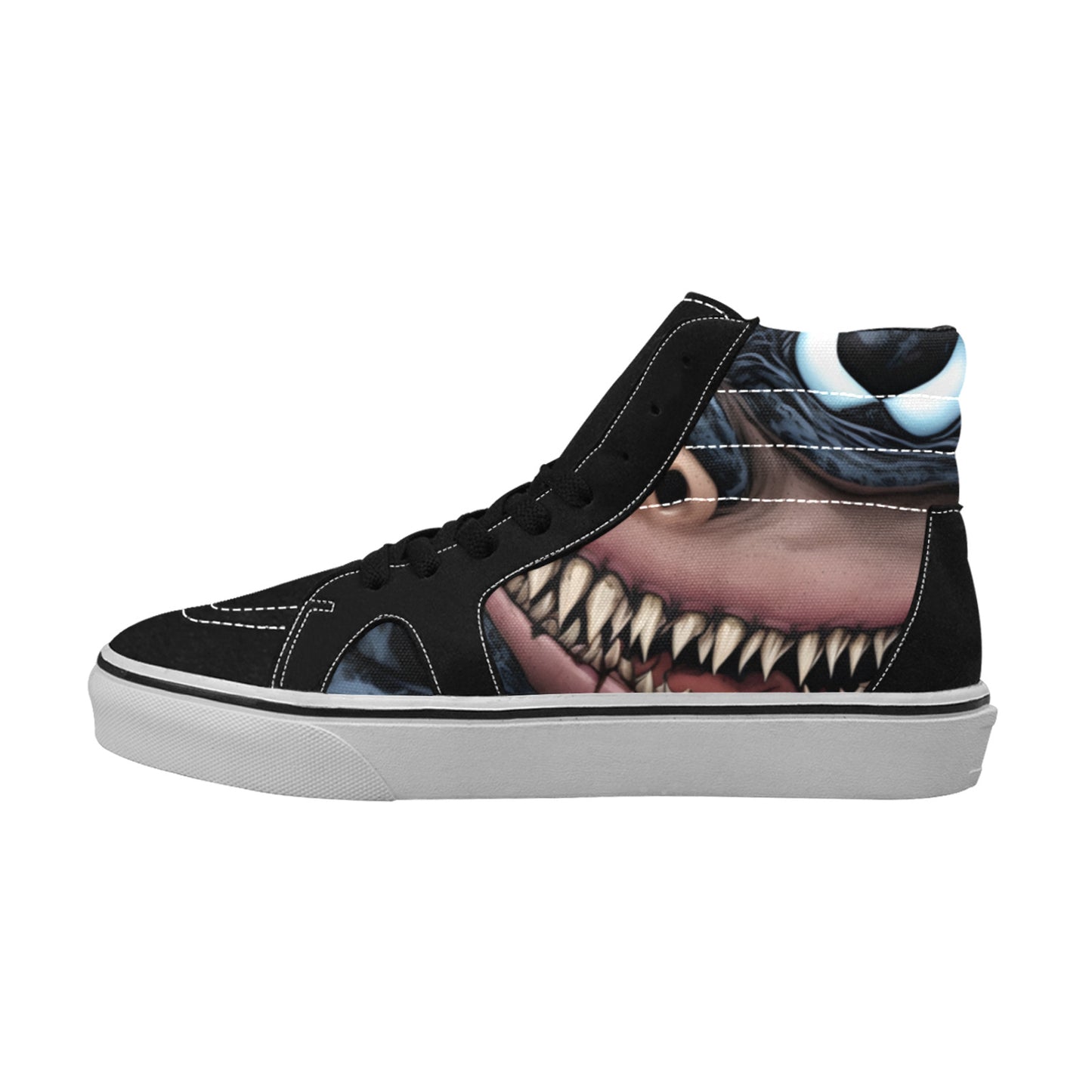 MEN'S Demon Art Long Teeth High Top Skateboarding Vibrant Chaos Sneakers