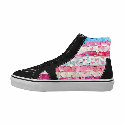 WOMEN'S Transgender Pride Flag High Top Canvas Dreamcore Shoes