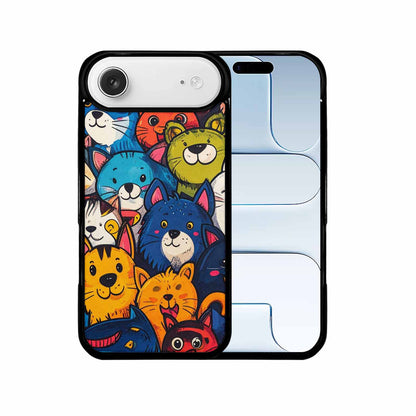 iPhone 17 Air Case — Seamless Tileable Pattern Of Overlapping Cartoon, Unique Phone Case Design