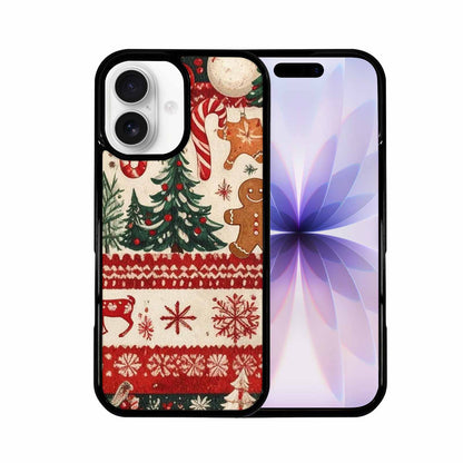 iPhone 17 Case — Small Christmas Holly Snowflake Original Art, Custom Made Phone Cover