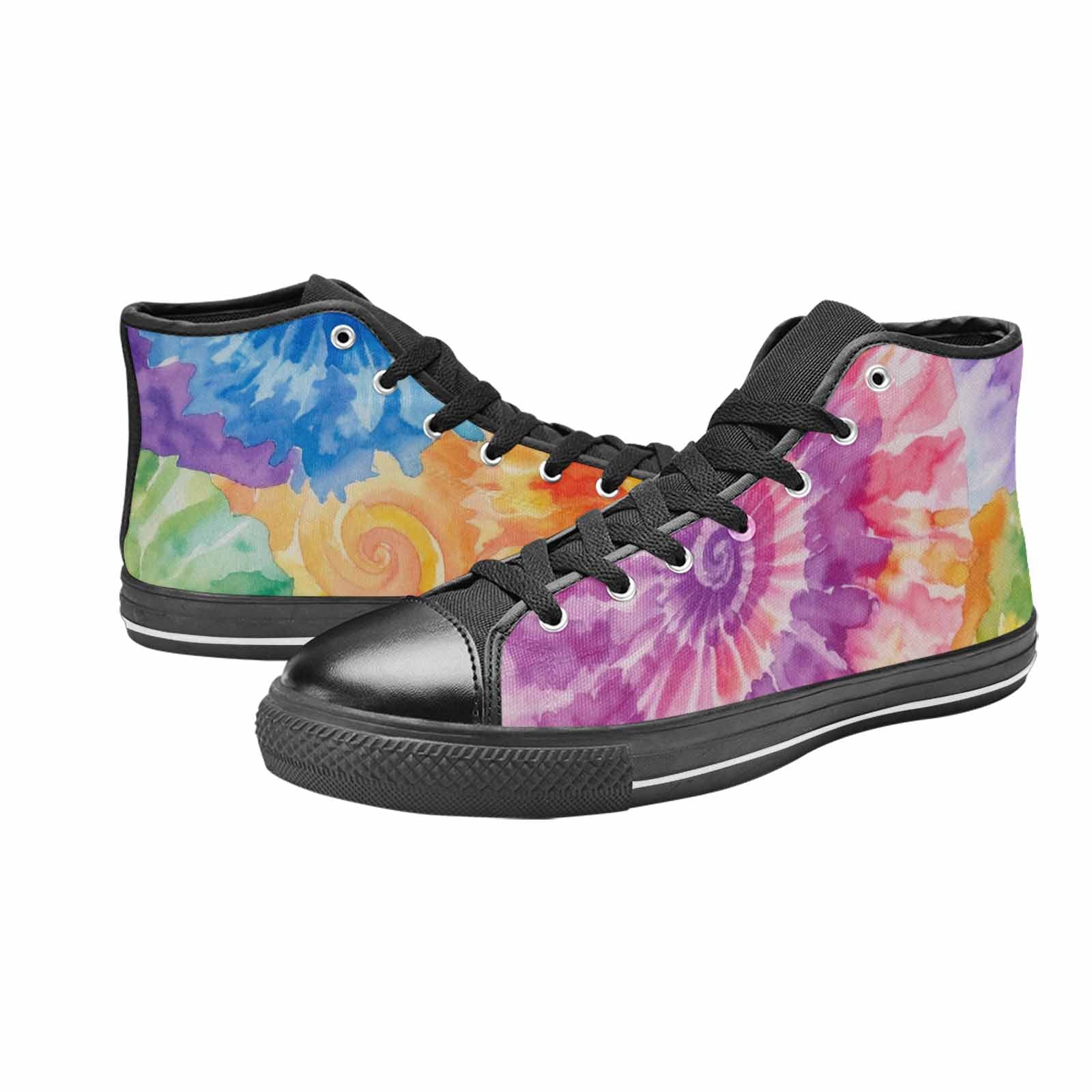 MEN'S Tie Dye Swirl High Top Canvas Aesthetic Custom Shoes