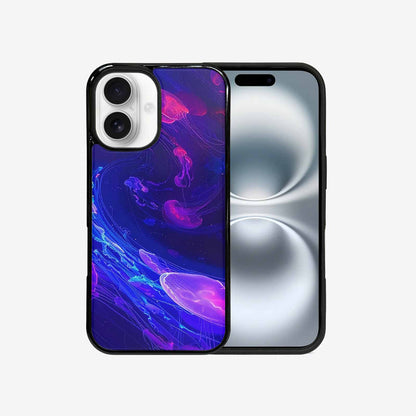 iPhone 16 Case — Jellyfish Glow Jellyfish Glow Pattern Hundreds, Custom Printed Phone Case