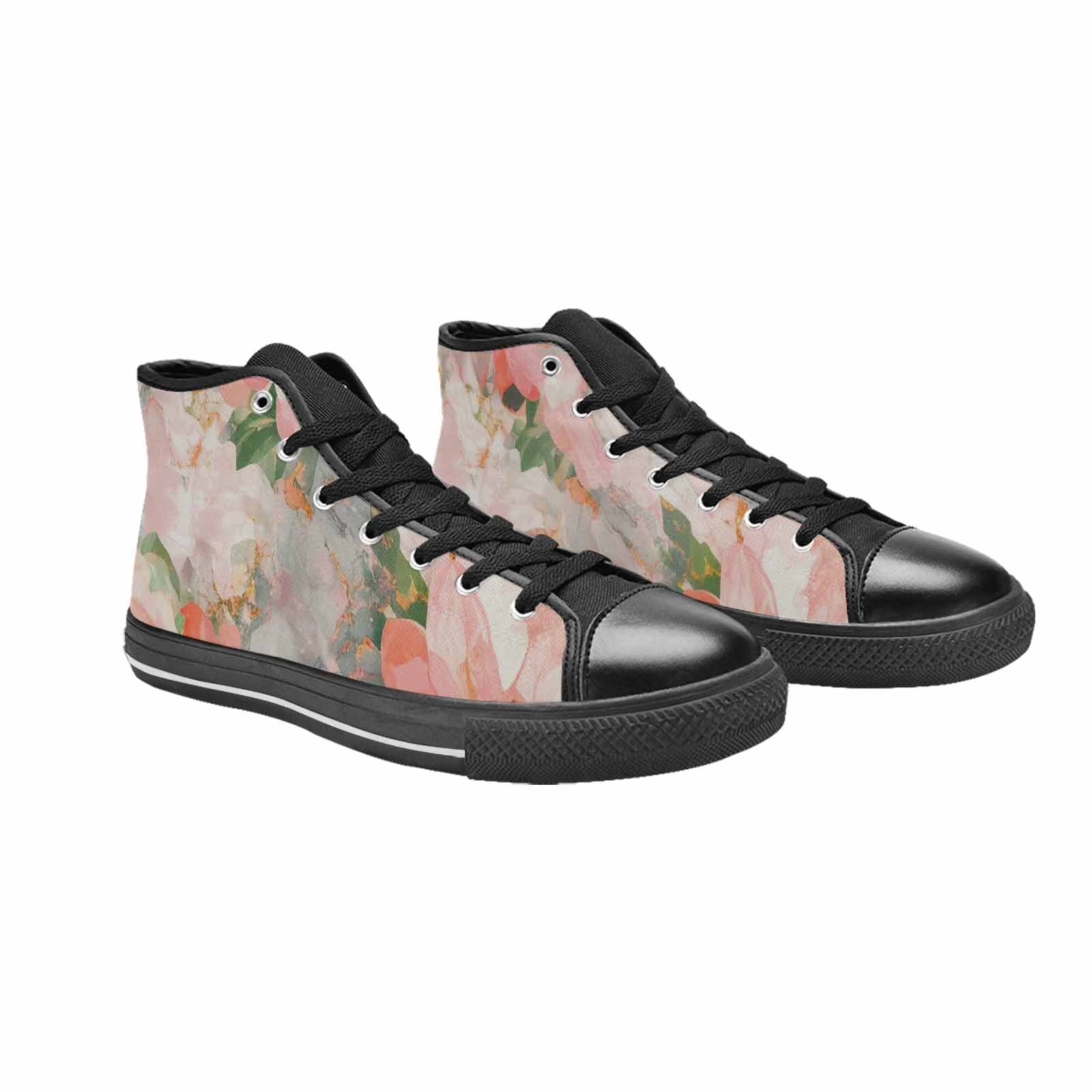 MEN'S Marble Floral High Top Canvas Dreamcore Sneakers