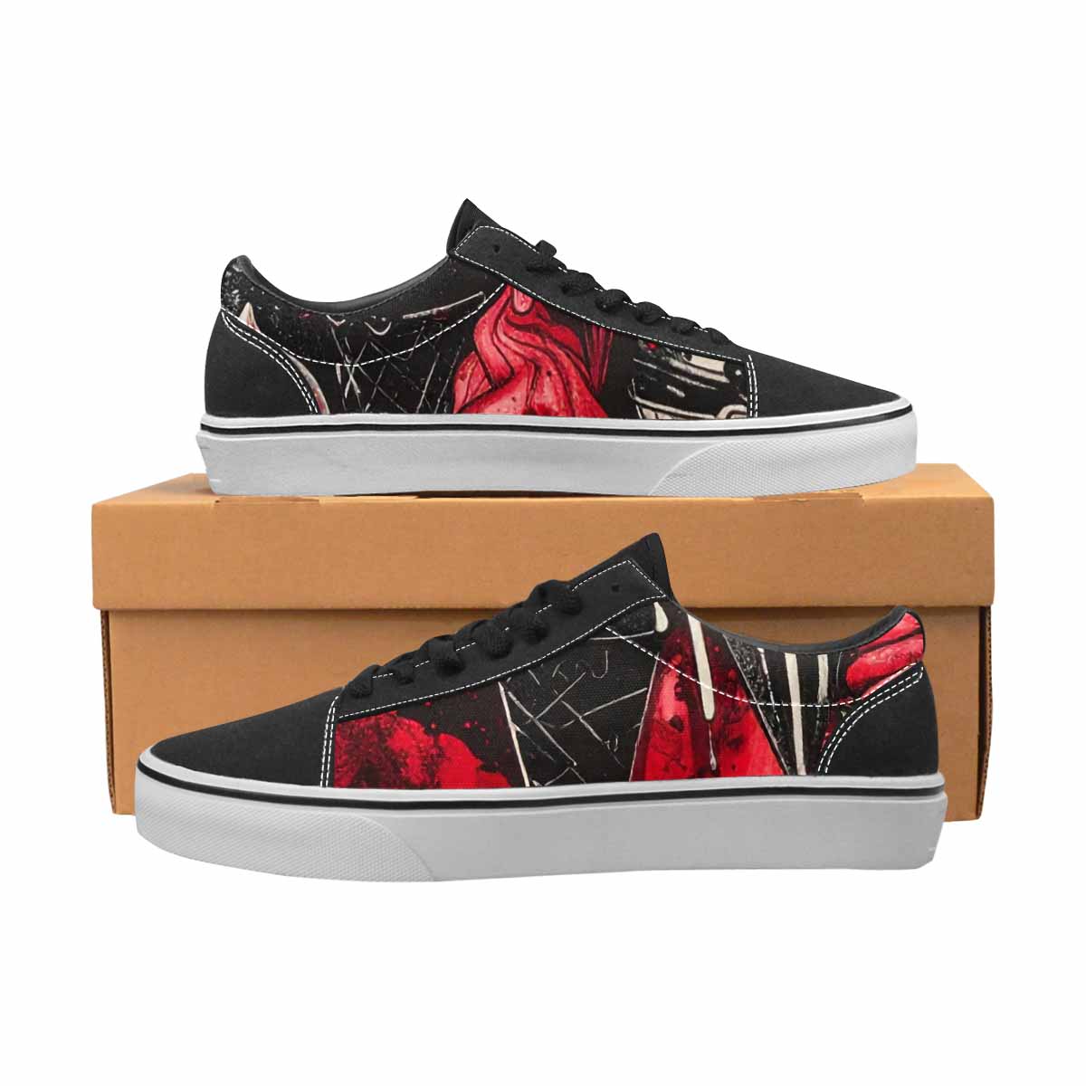 WOMEN'S Ice Cream Motif Lace-Up Canvas Aesthetic Shoes