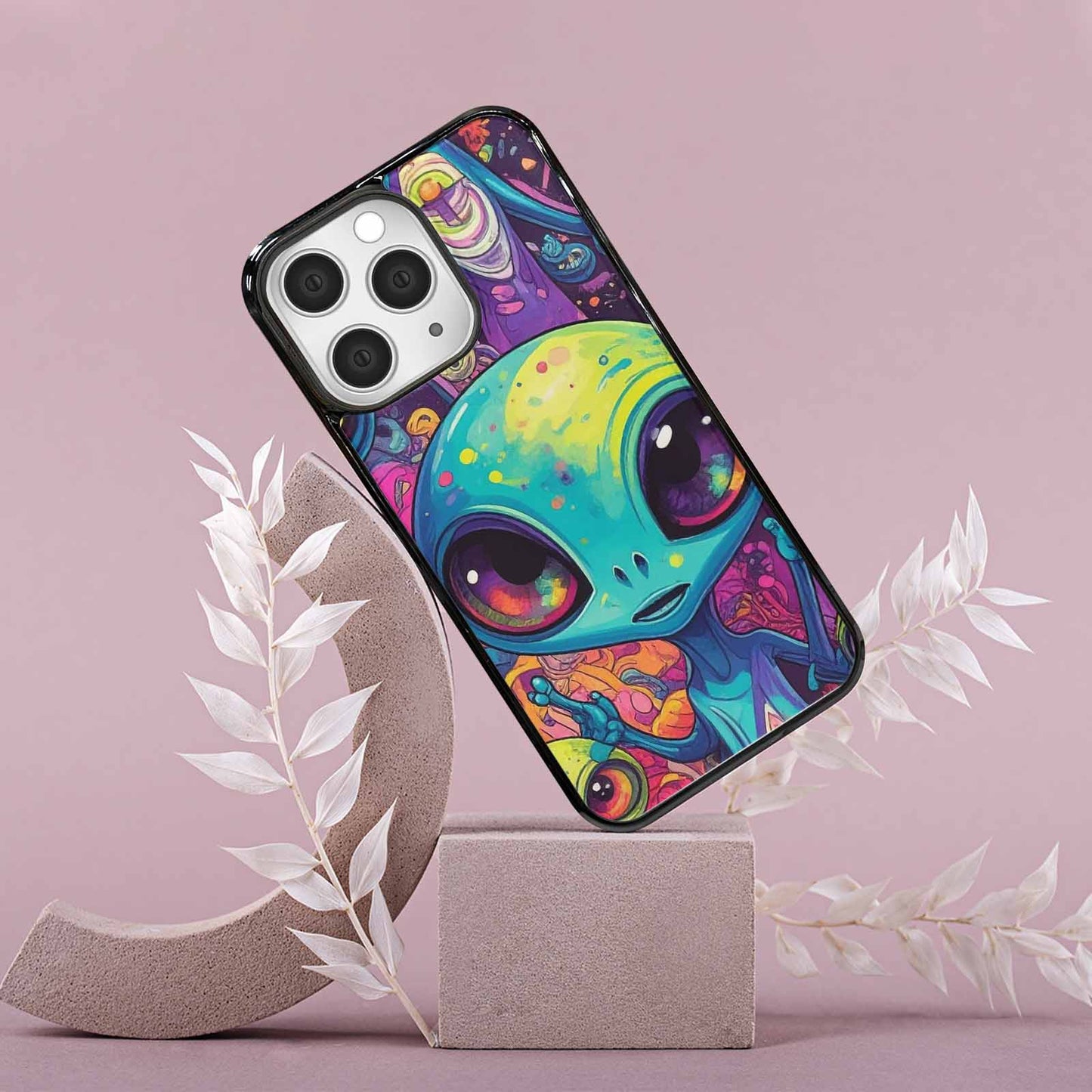 iPhone 15 Pro Max Case — Cartoon Alien Characters Personalized Phone Cover, Original Design Phone Case
