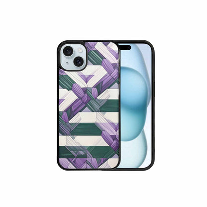 iPhone 15 Plus Case — Genderqueer Flag Color Theme Small Rainbow, Custom Print Case Cover