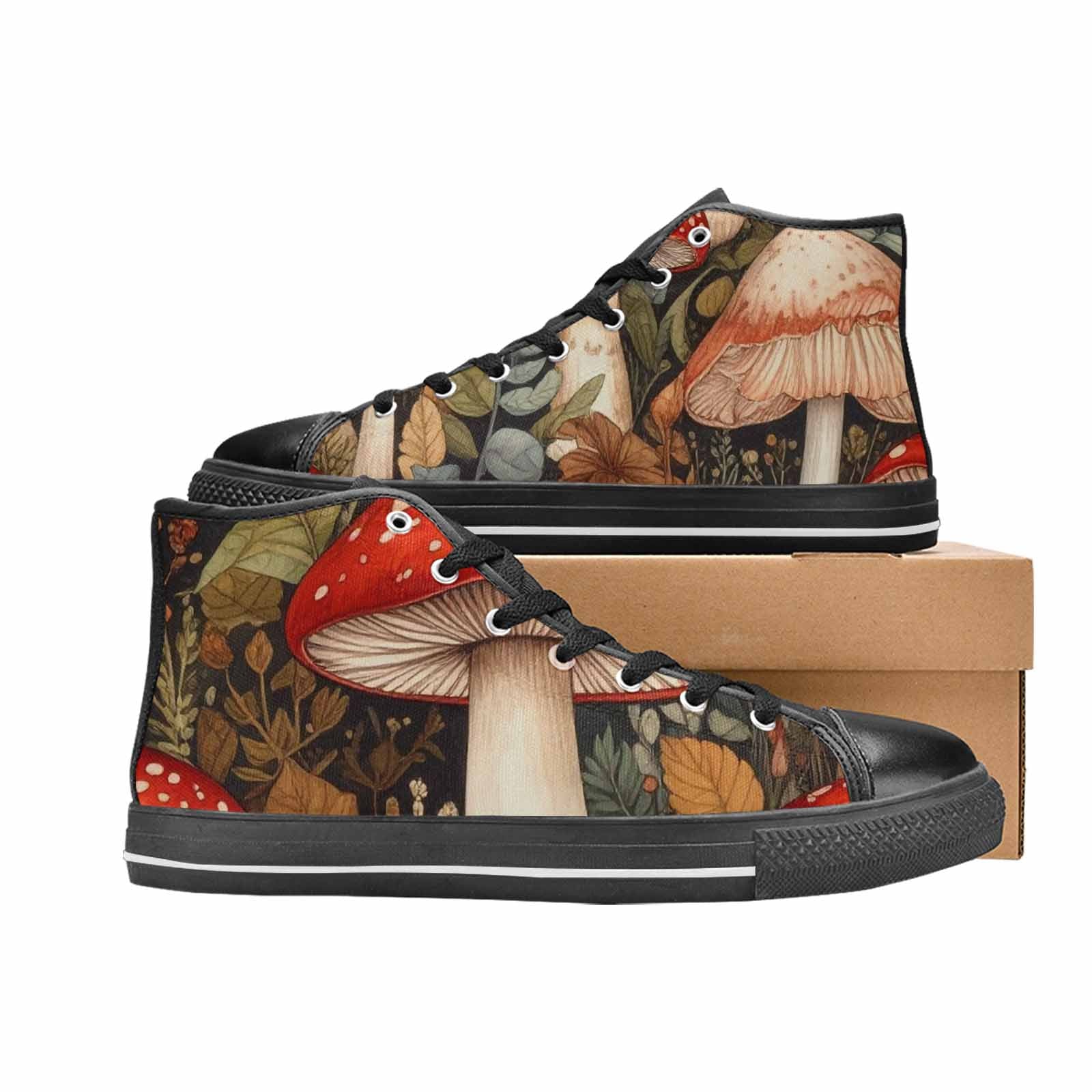 WOMEN'S Mushroom High Top Canvas Dreamcore Custom Sneakers