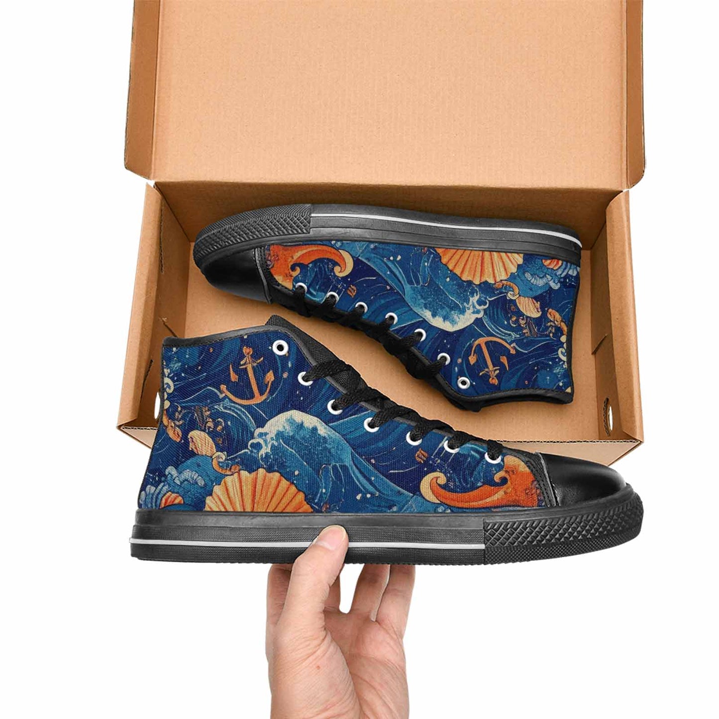 MEN'S Ocean Wave High Top Canvas Vivid Shoes