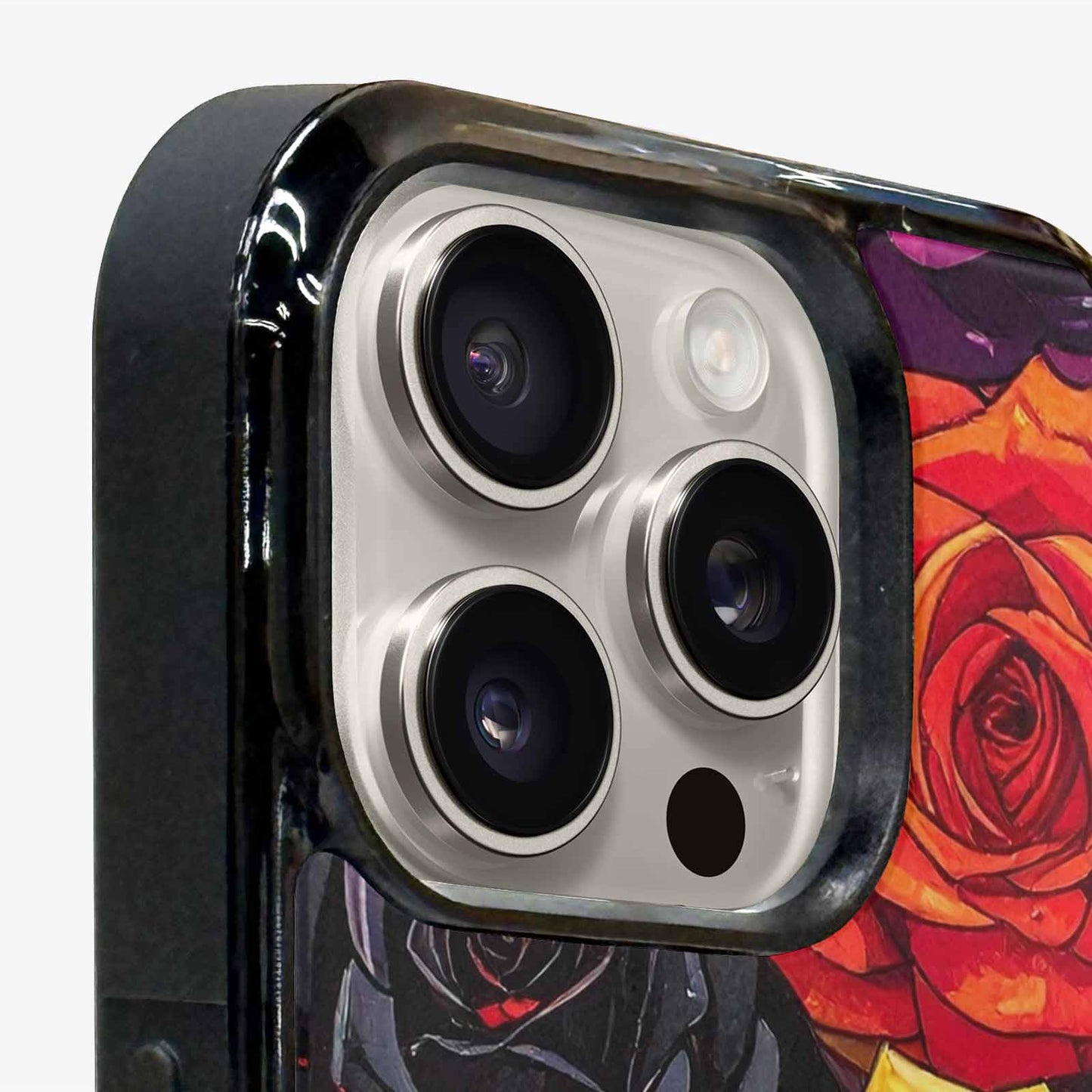 iPhone 16 Pro Case — Gothic Rose Gothic Roses Pattern Hundreds, Custom Printed Phone Case