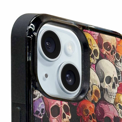 iPhone 15 Plus Case — Skulls Marbleskulls Pattern, Unique Phone Case Design