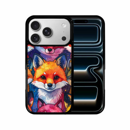 iPhone 17 Pro Case — Watercolor Kawaii Fox Faces Watercolor Abstract, Original Design Phone Case