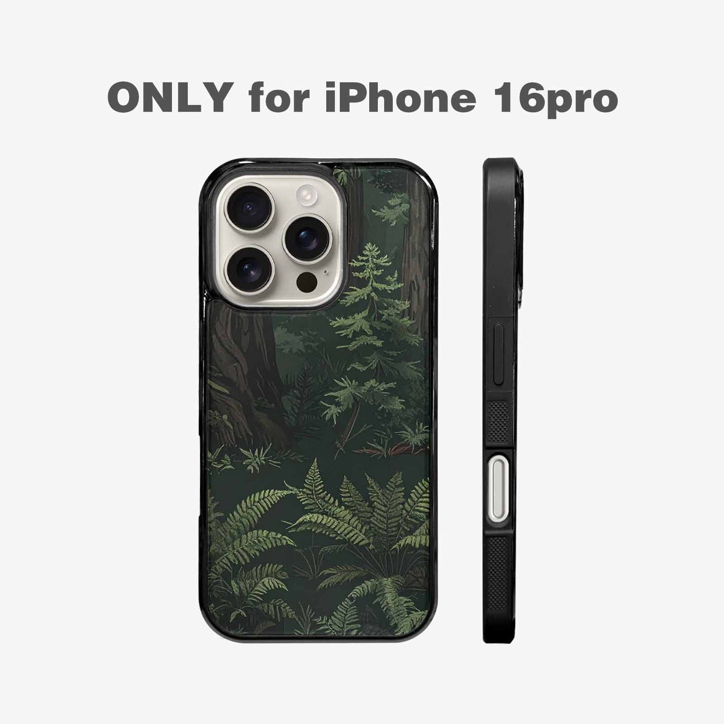 iPhone 16 Pro Case — Seamless Pattern Ancient Redwood Forest Giant, Original Design Phone Case