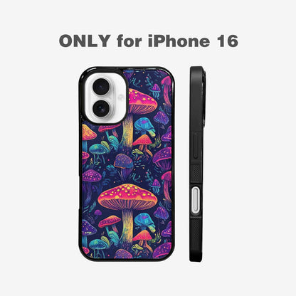 iPhone 16 Case — Psychedelic Mushroom Custom Personalized Phone Cover, Personalized Phone Case