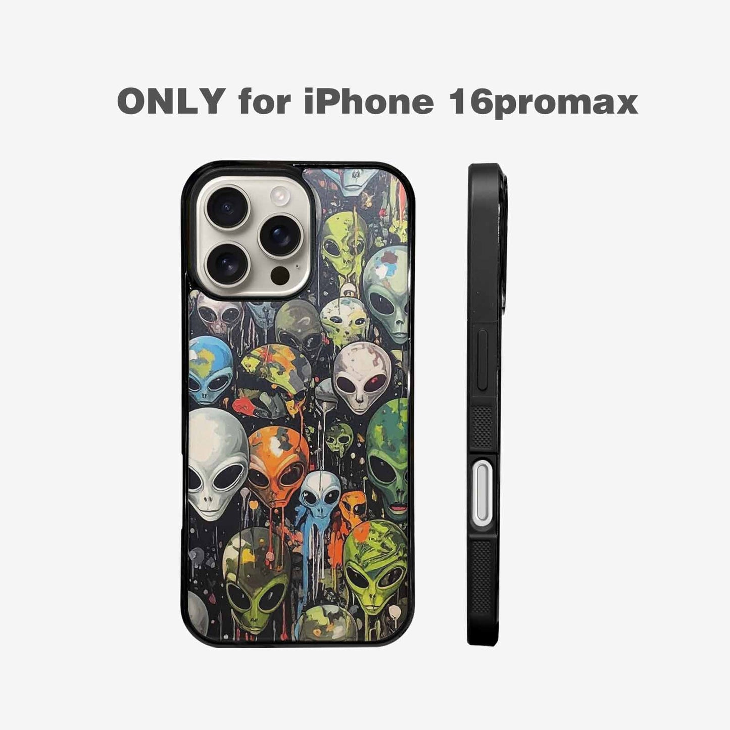 iPhone 16 Pro Max Case — Aliens Camo Aliens Pattern Hundreds Of, Custom Print Case Cover