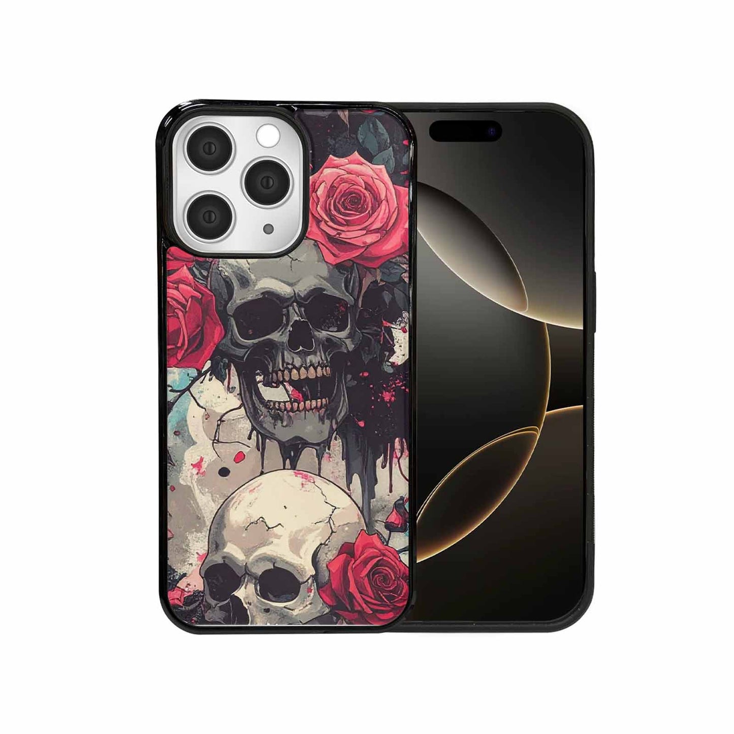 iPhone 15 Pro Max Case — Skulls And Roses Skulls And Roses, Custom Phone Case