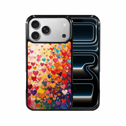 iPhone 17 Pro Max Case — Full Color Vibrant Heart Original Art, Customized Protective Case