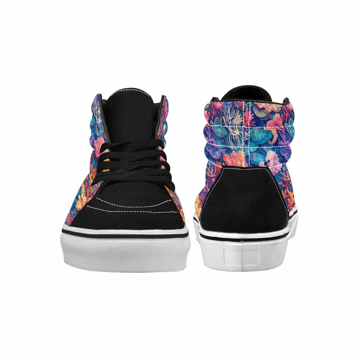 MEN'S Fish Scale Coral High Top Canvas Aesthetic Custom Sneakers